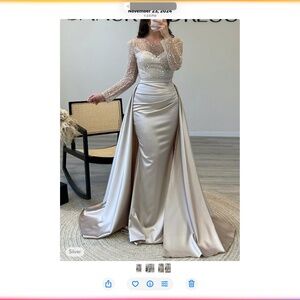 NWT -Silver gown mother of the bride/ bride/ special occasion .